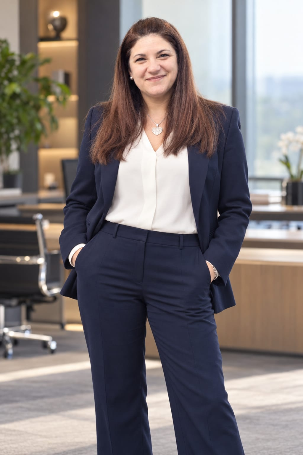 Sandra Gonzalez de pie